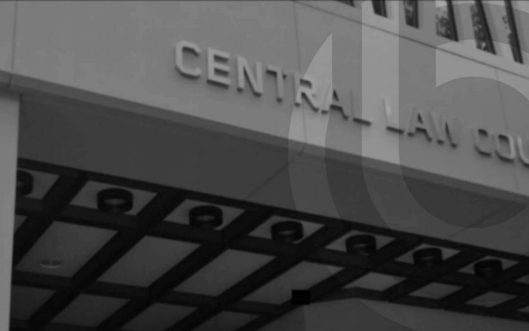 Building with 'central law courts' written